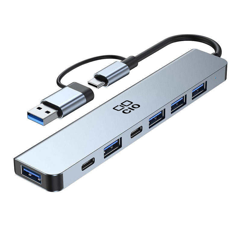 7 IN 1 USB Hub USB3.0 & USB-C TO USB 3.0 & USB2.0 HUB USB C Docking Station for MacBook Pro, XPS and More